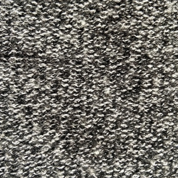 Lou & gray black white tight knit long sleeve open cardigan sweater marled XS - Picture 8 of 8